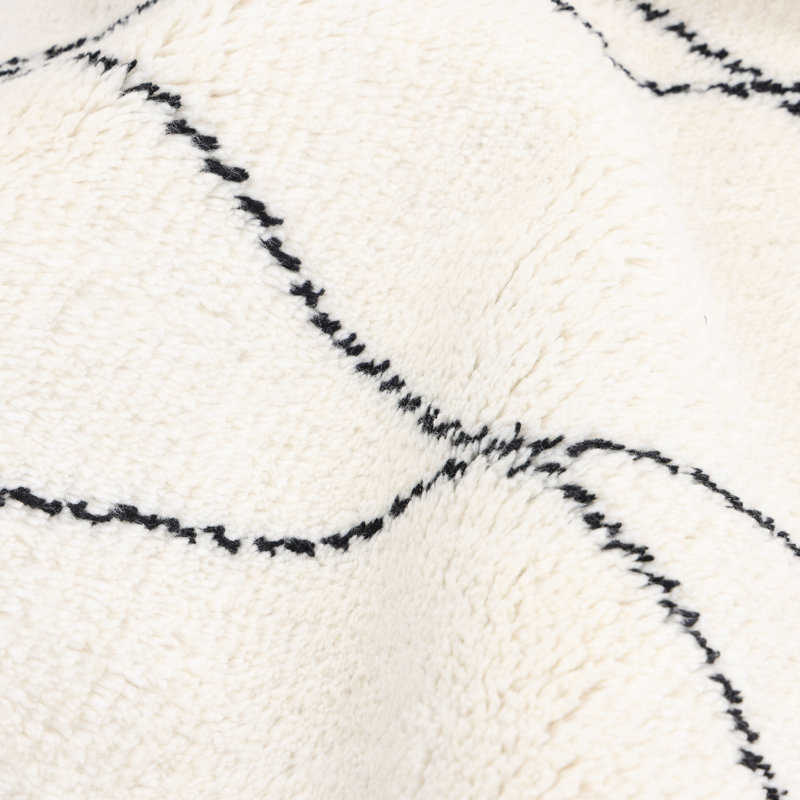 Latiya Hand Knotted Moroccan Area Rug in Gray, Ivory, Rectangle 3' x 5'