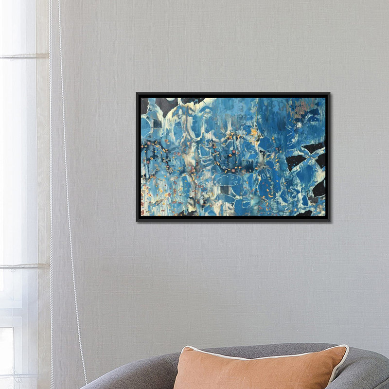 «Treading Water II», impression sur toile, H 18 po x l 26 po x P 1,5 po, Toile avec cadre noir, Pas de tapis