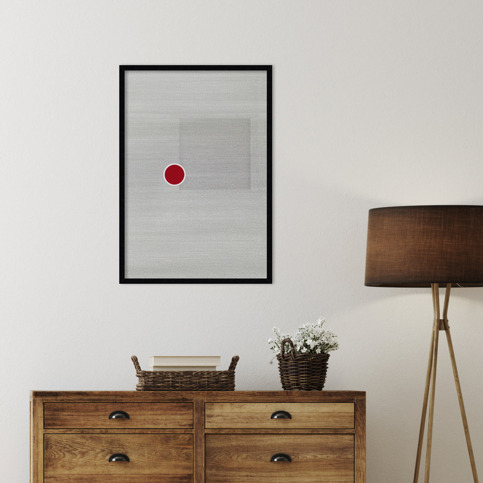 Masako by Alex Dunn, 33" H x 23" W x 1" D, Black