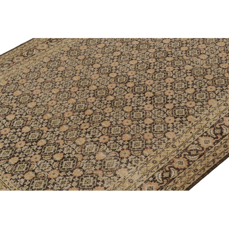Geometric Area Rug in Brown