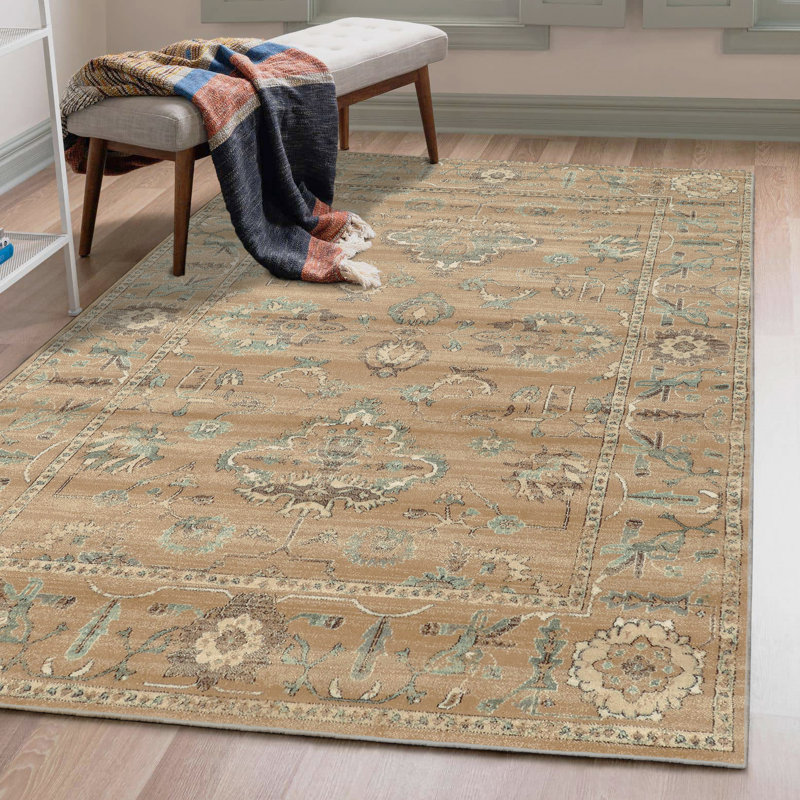 Tapis oriental beige Benson, Rectangle 7 pi 10 po x 10 pi 6 po