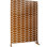 Paravent en métal brun H 76 po H 48 po - Autoportant pour le balcon, le patio, antirouille, décoratif F11