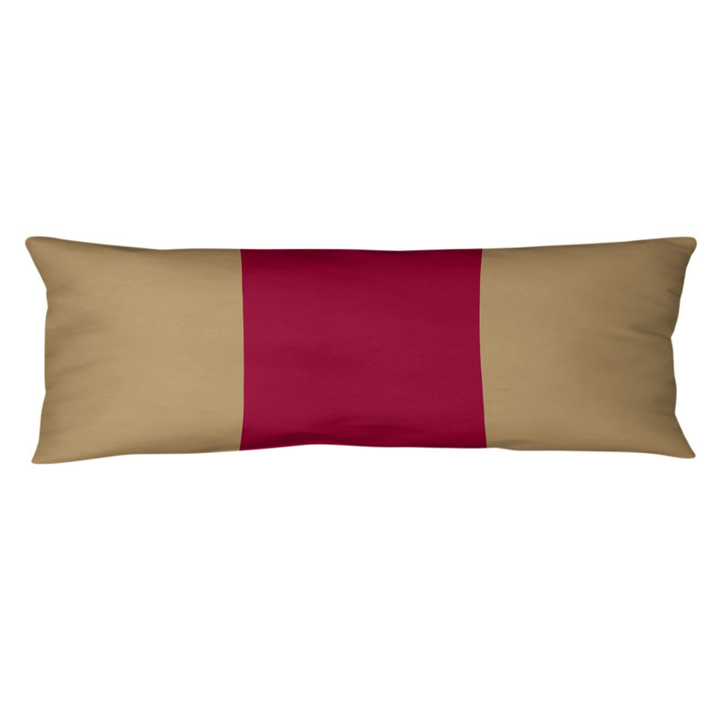 Adel Polyester Medium Pillow, Gold/Maroon Middle