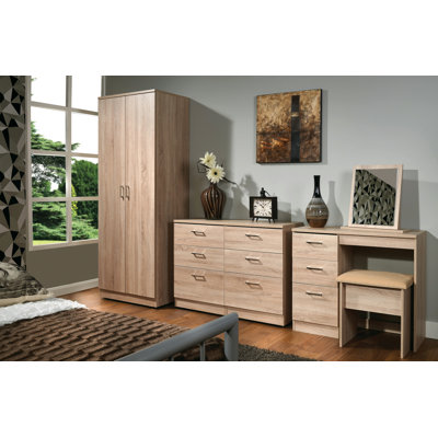 Fully Assembled Ingram Dressing Table Set with Mirror