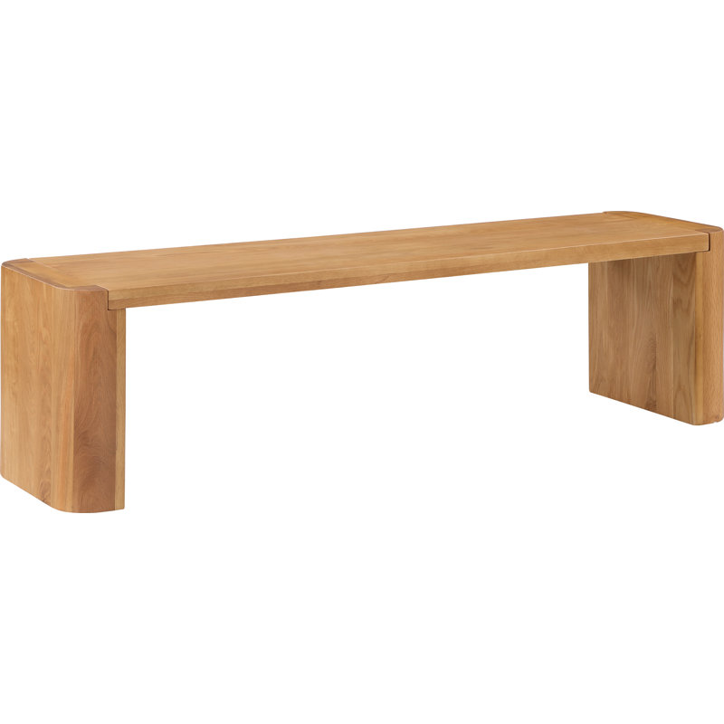 Banc en bois massif Channing 62 "-82", H 17 po x l 62 po x P 16 po, Naturel