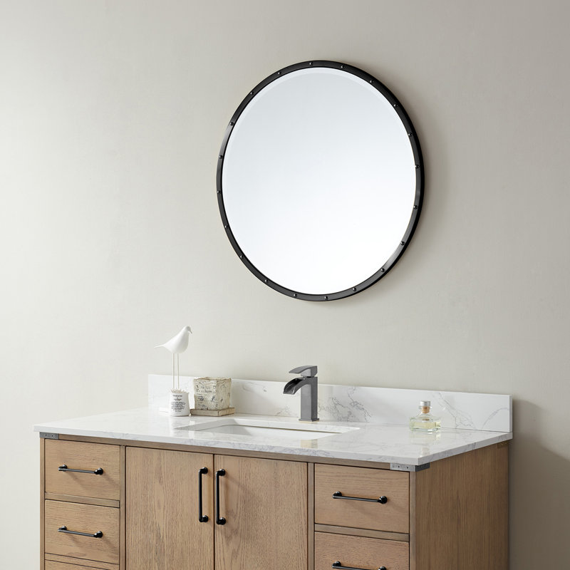 Miroir mural Cuneo, Noir mat