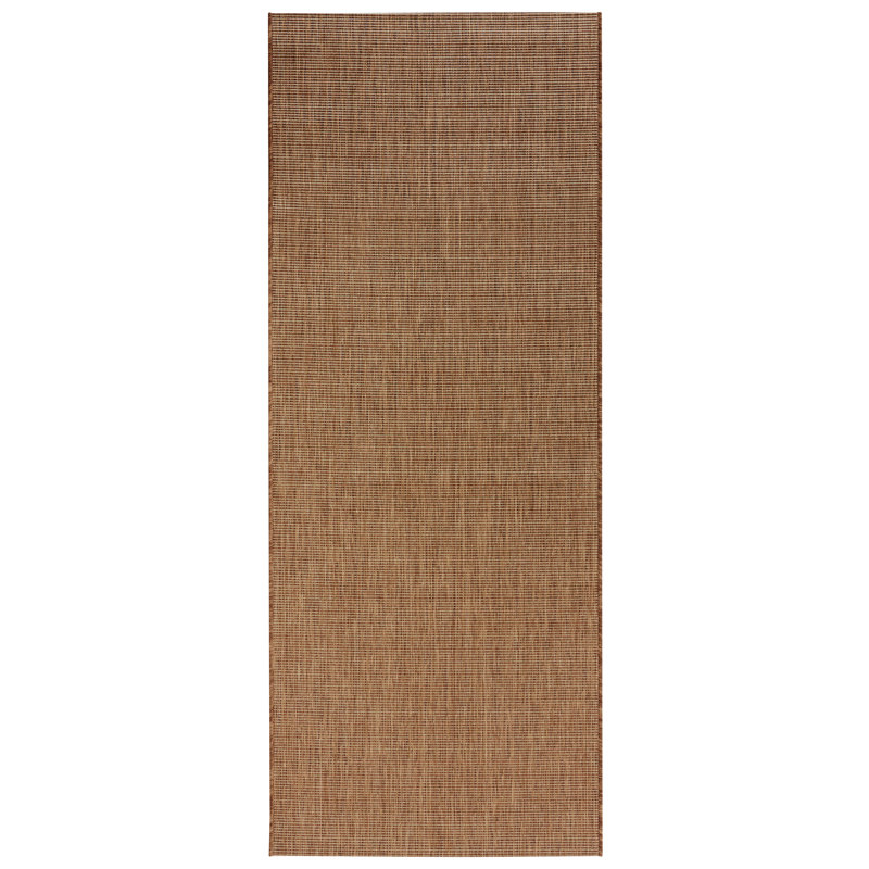 Meadow Flatweave Brown Rug, Runner 80 x 200cm