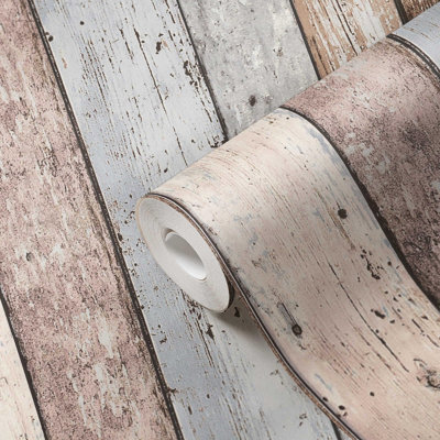 Realistic Wood Vinyl Wallpaper, Non-Self-Adhesive 33' x 21" (10m x 53cm), Washable & Fade-Resistant for Home & Office Projects - 57.75 Sq Ft (5.3 Sq M)
