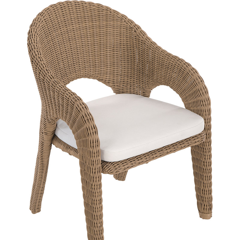Chaise de patio d'extérieur en oléfine Seacrest, Naturel