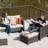 Amerissa Rattan Sectional Seating Group with Cushions-1656360034
