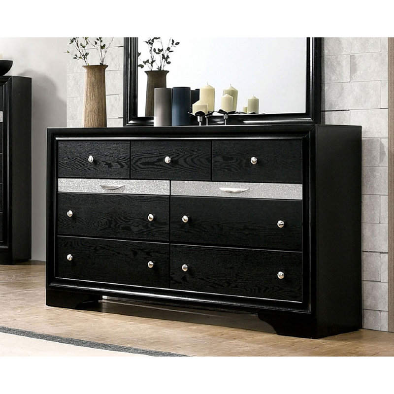 Commode contemporaine 1Pc, Noir