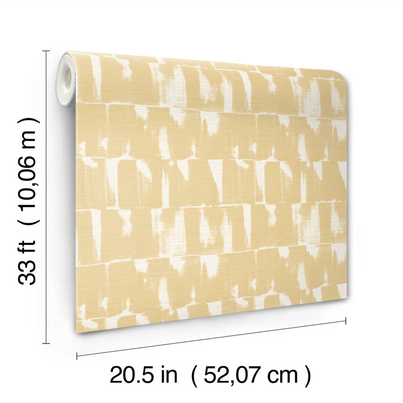 Double rouleau abstrait jiyanna, Jaune