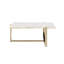 Table basse en faux marbre et plateau champagne
