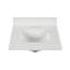 Plan de toilette en quartz blanc de Carrare de 63,5 cm (25 po) avec lavabo et dosseret