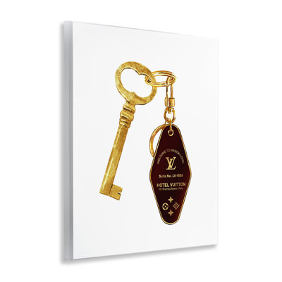 Glam Gold Key Fashion Wall Plaque, design by Ziwei Li