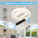 20Inch Modern Leafless Ceiling Fan With Remote Control Removable And Washable, Reversible Motor