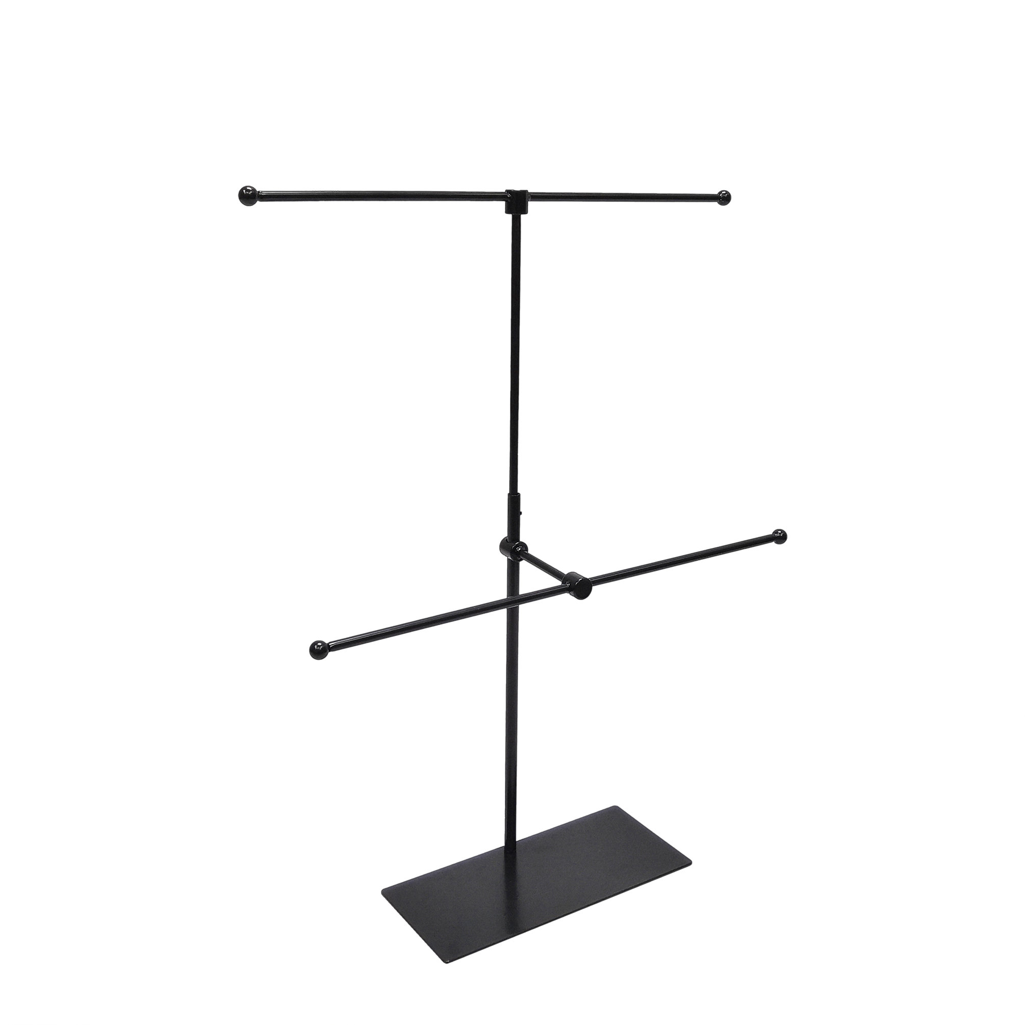 Adjustable Height 8 Hook Black Metal Jewelry Display Stand and Rotatin –  MyGift