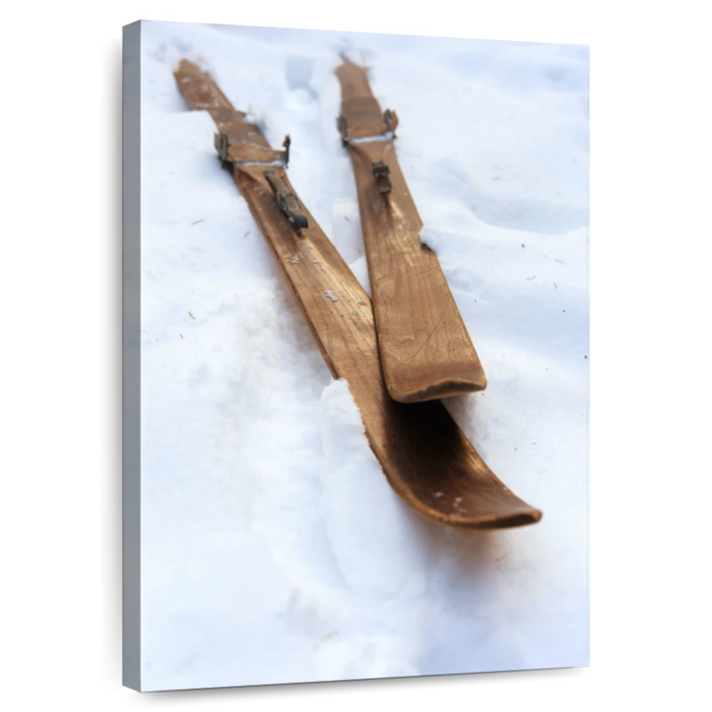 Skis en bois rétro Sireci, H 36 po x l 24 po