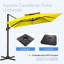 Parasol en porte-à-faux carré de 132 po avec couvercle Otylie-307313518