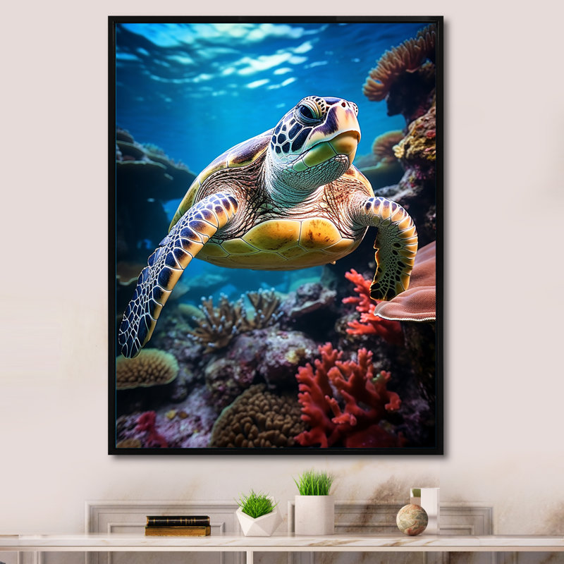 Animaux, art mural, salon, Cadre flottant noir, H 44 po x l 34 po x P 1,5 po