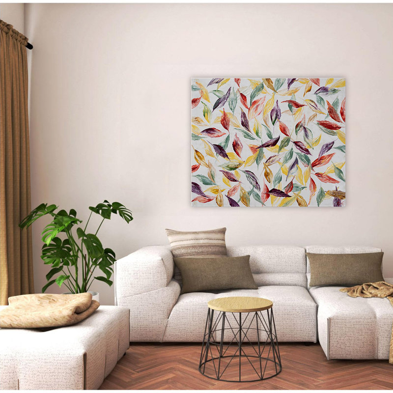 "Color Cascade", art mural sur toile, Toile tendue, H 16 po x l 24 po
