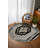 Rayhan Collection Digital Print Cotton-Polyester Gray Moroccan Rug-136294128