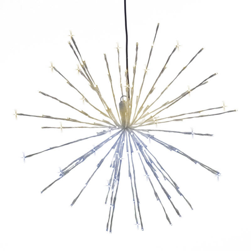 200 lanternes 200 lumières, H 24 po x L 24 po x l 24 po, Blanc pur / blanc chaud