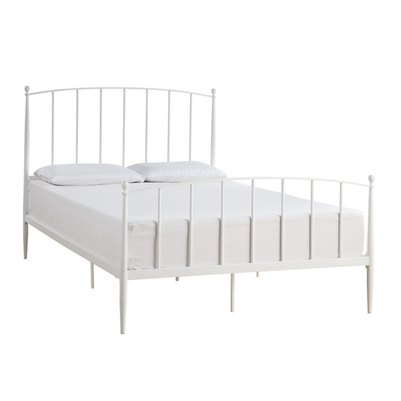 Marke Metal Slat Bed, Queen, White