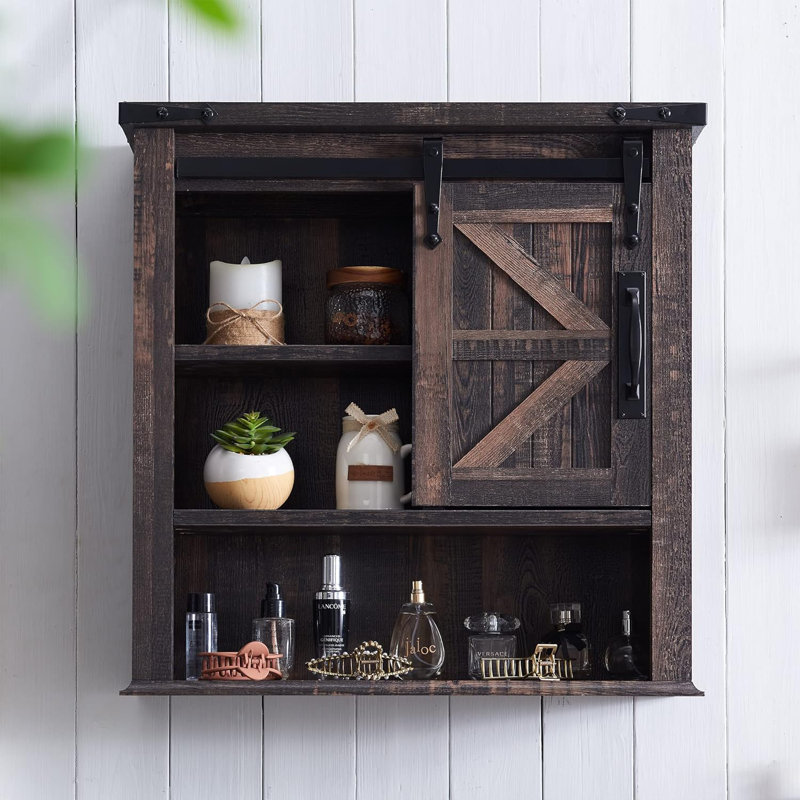 Sturmius Oak Wall Bathroom Cabinet, White