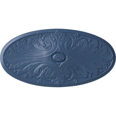 Endurathane Madrid Ceiling Medallion, 24 3/4"W x 12 1/2"H x 1 3/4"P, Hand-Painted Americana Finish