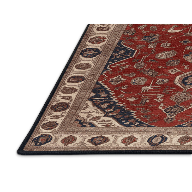 Machine Washable Persian Brown Area Rug, Rectangle 2' x 3'
