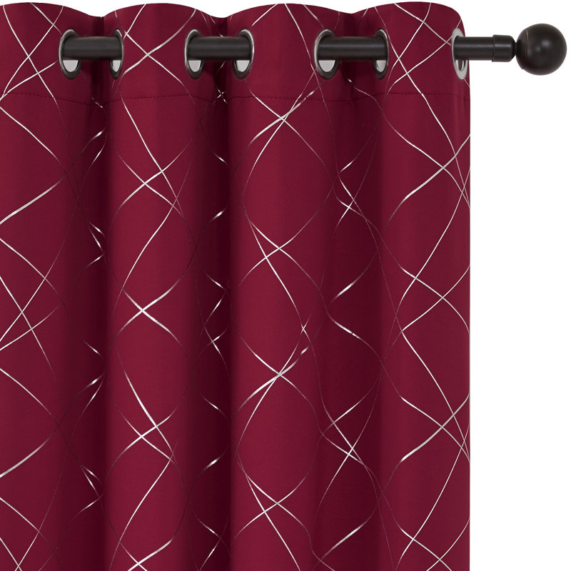 Cheol Blackout Curtain, 66cm Width x 138cm Drop, Dark Red