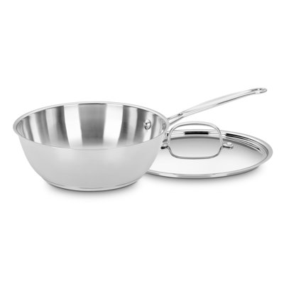 Cuisinart 3 pte Saucier en acier inoxydable avec couvercle