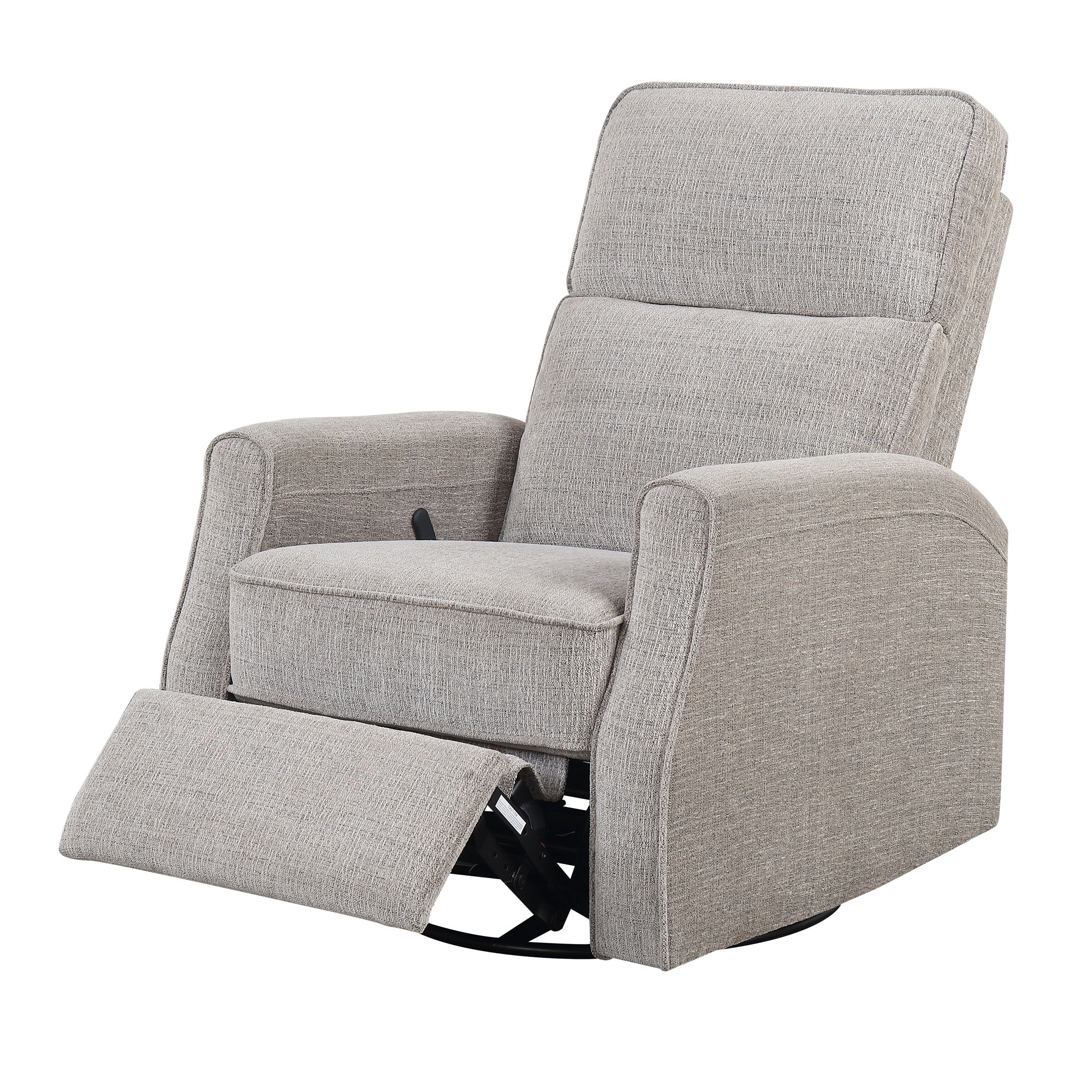 Pomeline Upholstered Swivel Recliner, Wheat Polyester