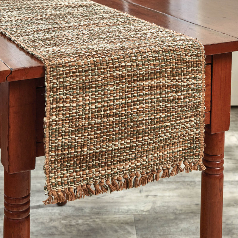 Ginger Tweed Table Runner 13", 54" L x 13" W, Orange