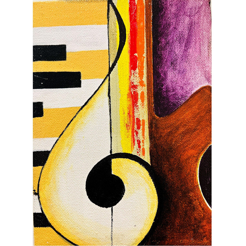 Musique sur le mur | Acrylique sur toile | Pour la décoration murale