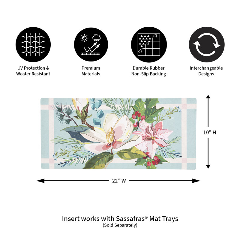 Tapis floral Merry Christmas Sassafras