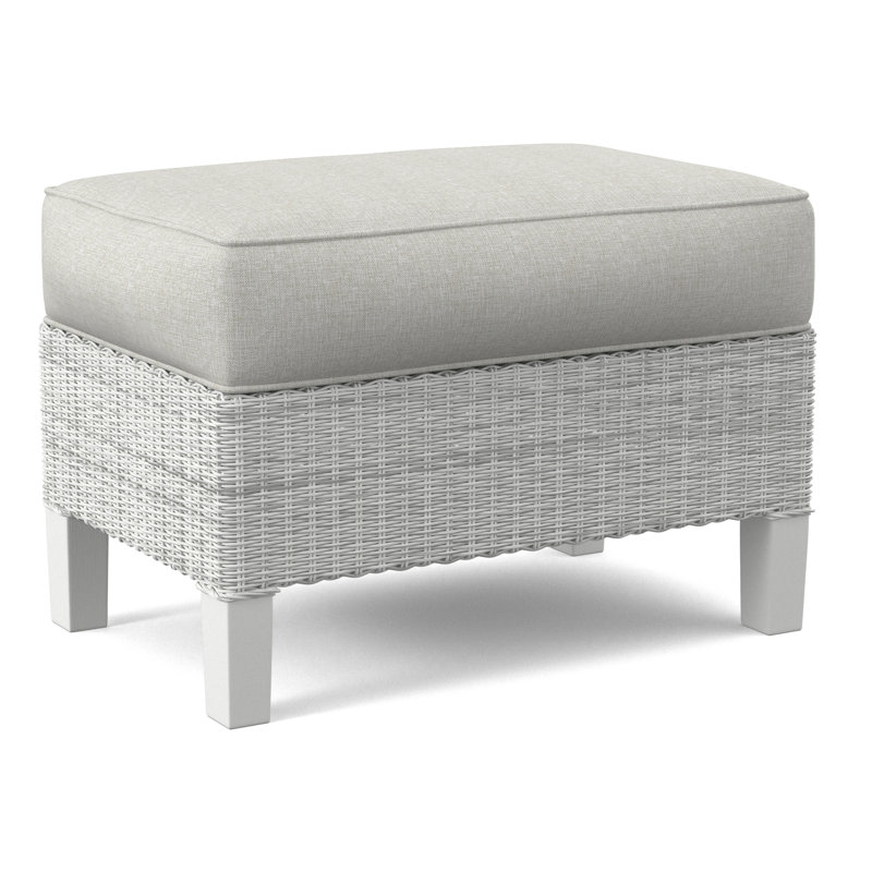 Gibraltar Ottoman, Frost White, White Performance Fabric; 0851-94