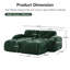 Indoor Sofa for Living Space, Sofa with Tufted Design, High-Density Sponge, and 2 Movable Ottomans-134096874
