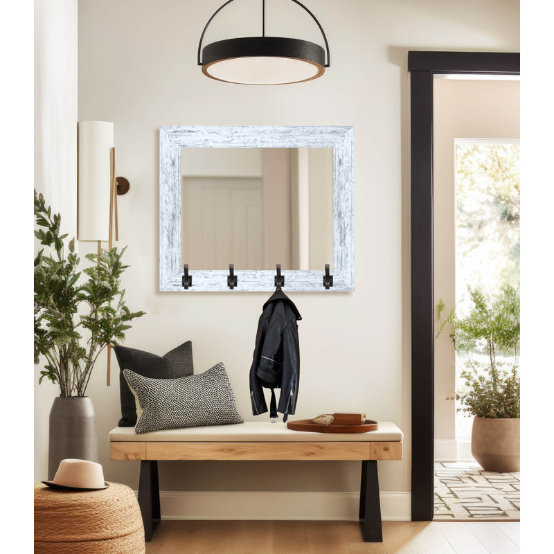 Miroir Tecopa, Bleu clair / acier