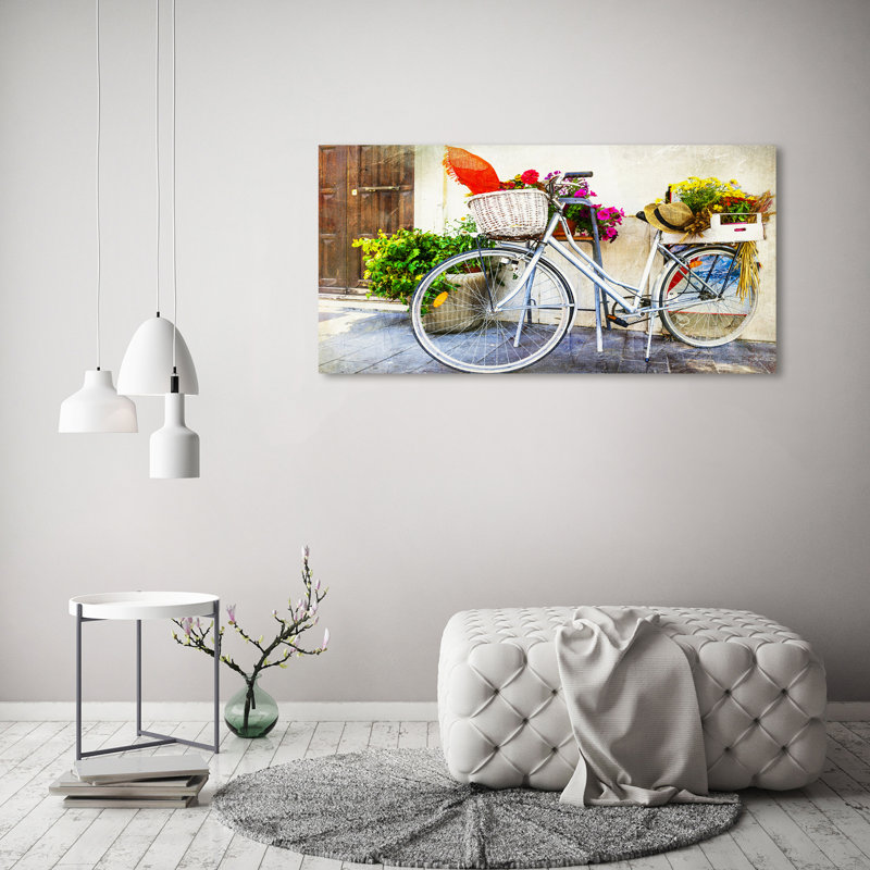 White Bicycle - Wrapped Canvas Print
