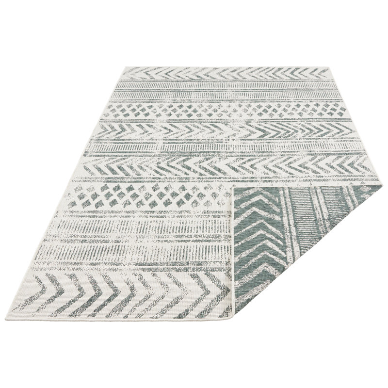 Biri Flatweave Green Rug, Rectangle 160 x 230cm