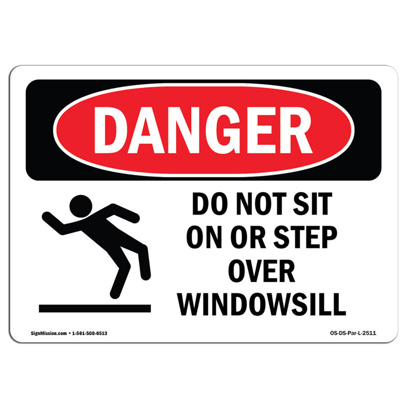 Danger Sign, 12" H x 18" W x 0.1" D
