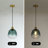 1-Light 9.45" Artisan Twisted Gradient Glass Pendant Light Hanging Fixture for Kitchen Island-936846057