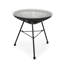 Table d'appoint d'extérieur avec verre trempé et base fabriquée à la main - Unique
