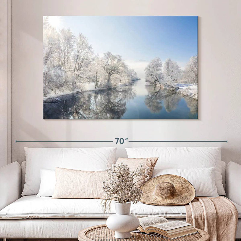 Arbres de neige Alvord Lake Kochelsee, H 34 po x l 51 po