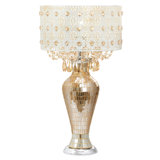 Wedgeworth 25"H Jeweled Metal and Mosaic Base Table Lamp with Cascading Crystals