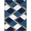 Tapis bleu à motif géométrique de losanges-2141114530