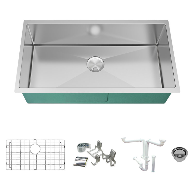 Évier de cuisine encastrable avec filtre à panier L 35 po x l 19 po Diamond Super