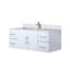 Meuble-lavabo de salle de bain 48 po X P 22 po D, dessus en marbre de Carrare et ensemble de robinet-117844279